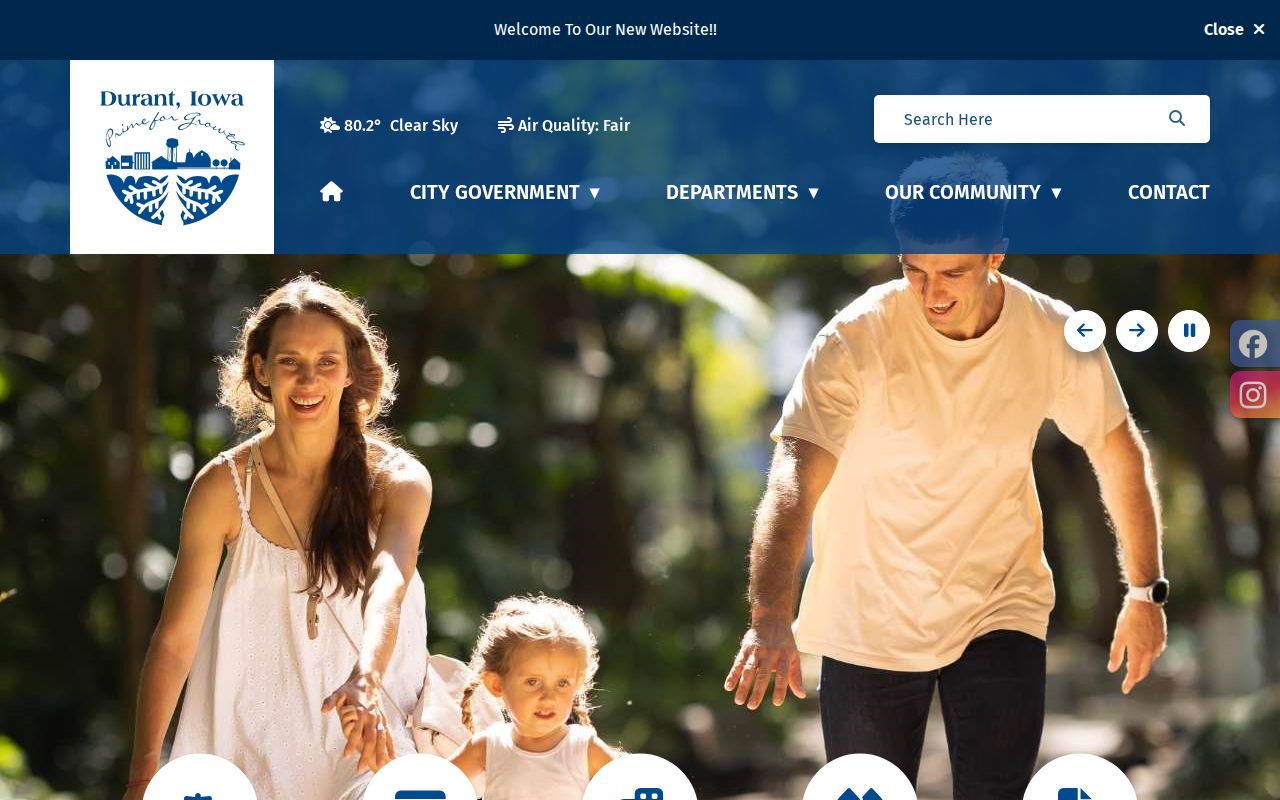 Durant city government contact source for Durant warrant records